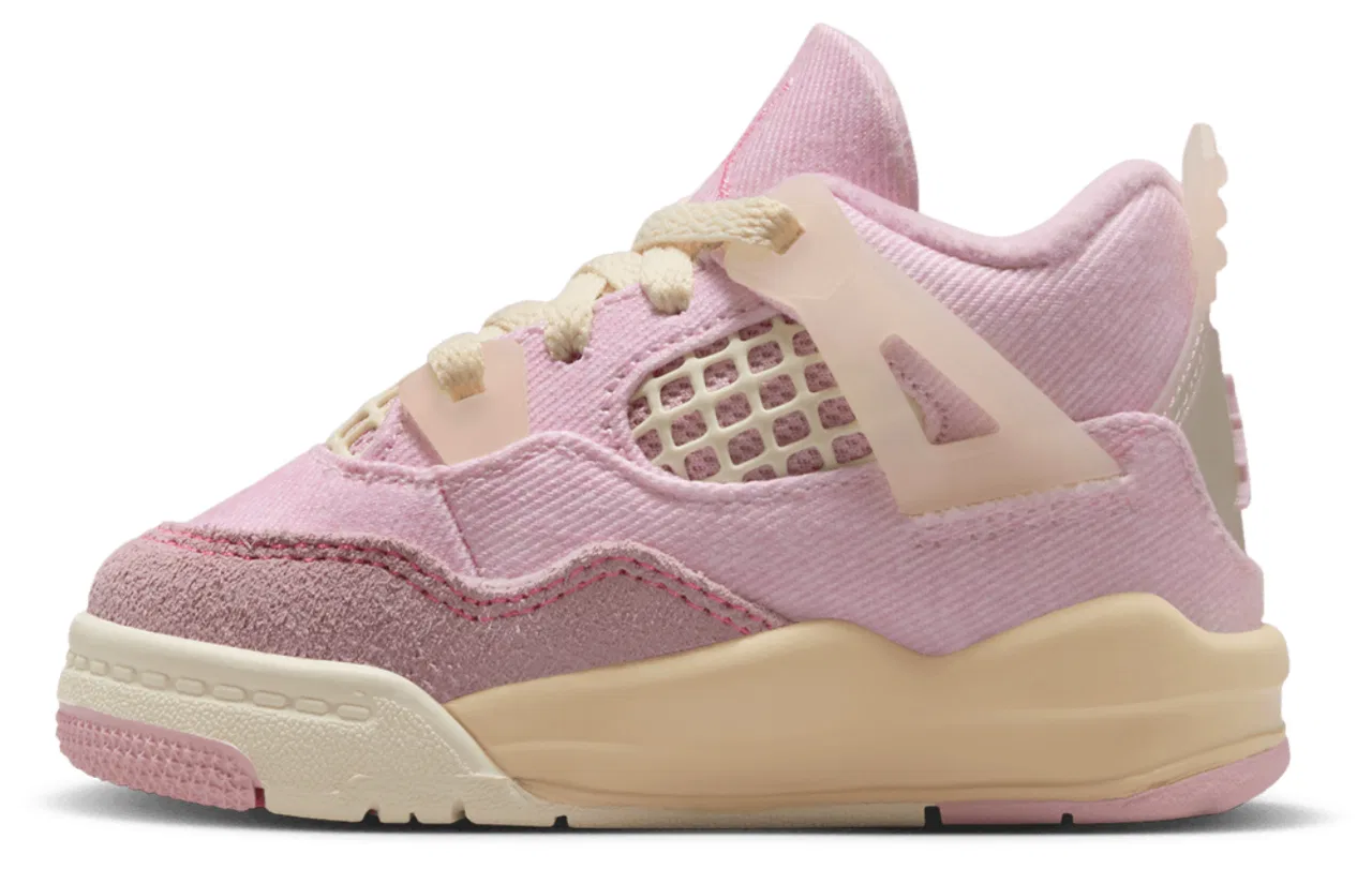 Кроссовки для малышей Jordan Retro 4, цвет Pinksicle/Coconut Milk/Anthracite — фото 2