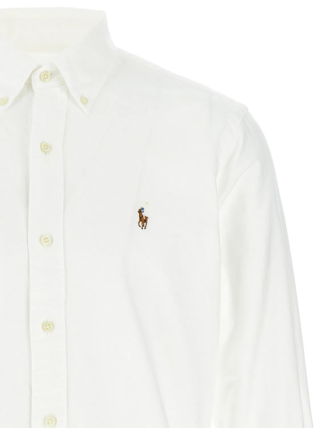 Мужская рубашка с длинным рукавом Oxford Polo Ralph Lauren, White — фото 3