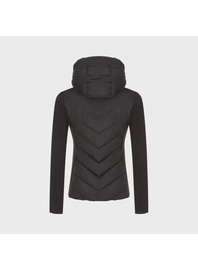 Худи-пальто хлопковое с капюшоном Zara, черный — фото 3