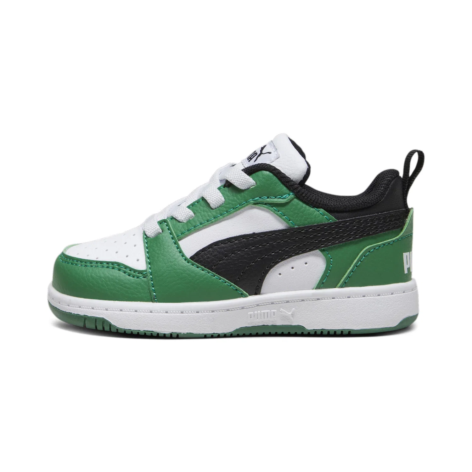 Детские кроссовки с низким верхом Rebound V6 Lo Puma, Weiss Schwarz Grun — фото 3