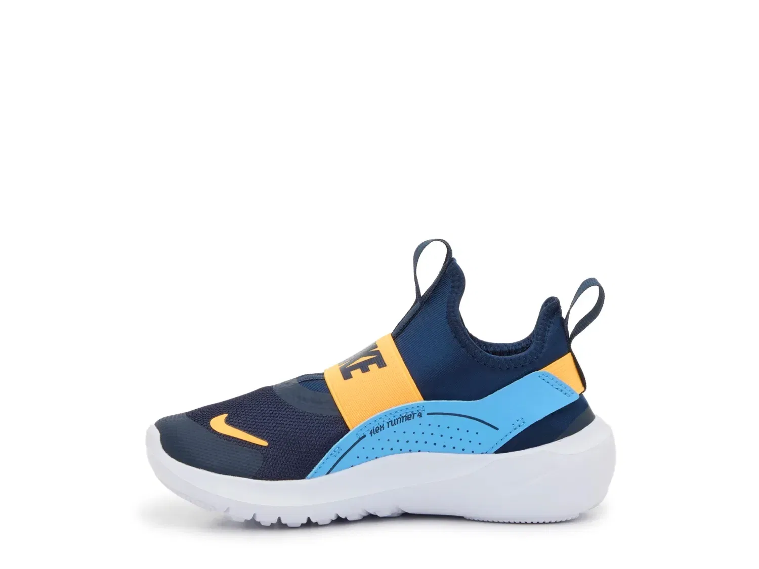 Кроссовки с эластичными ремешками Flex Runner 4, Nike, темно-синий/оранжевый — фото 3