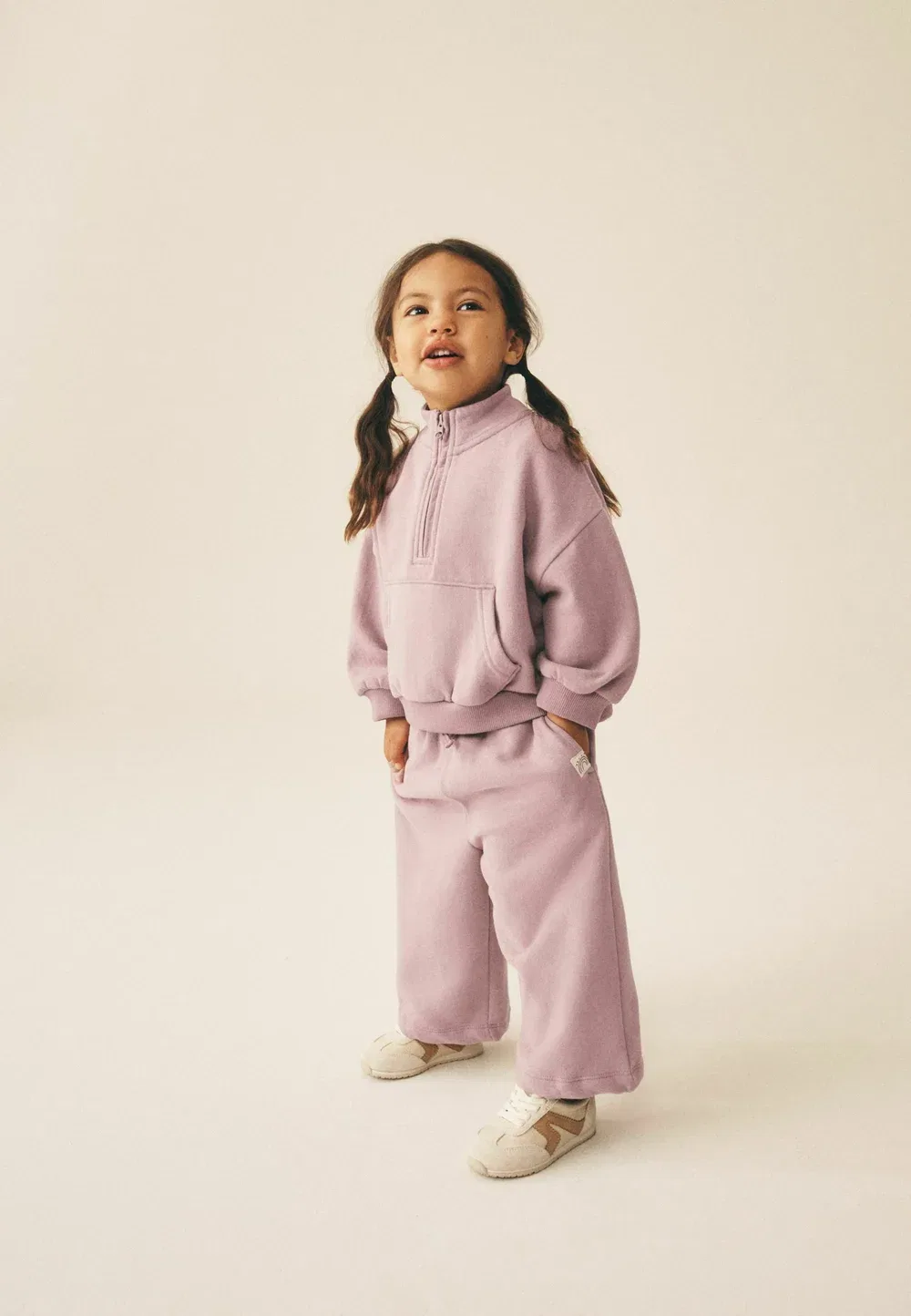 Толстовка стандартного кроя с молнией на четверть длины Next, Mauve Purple