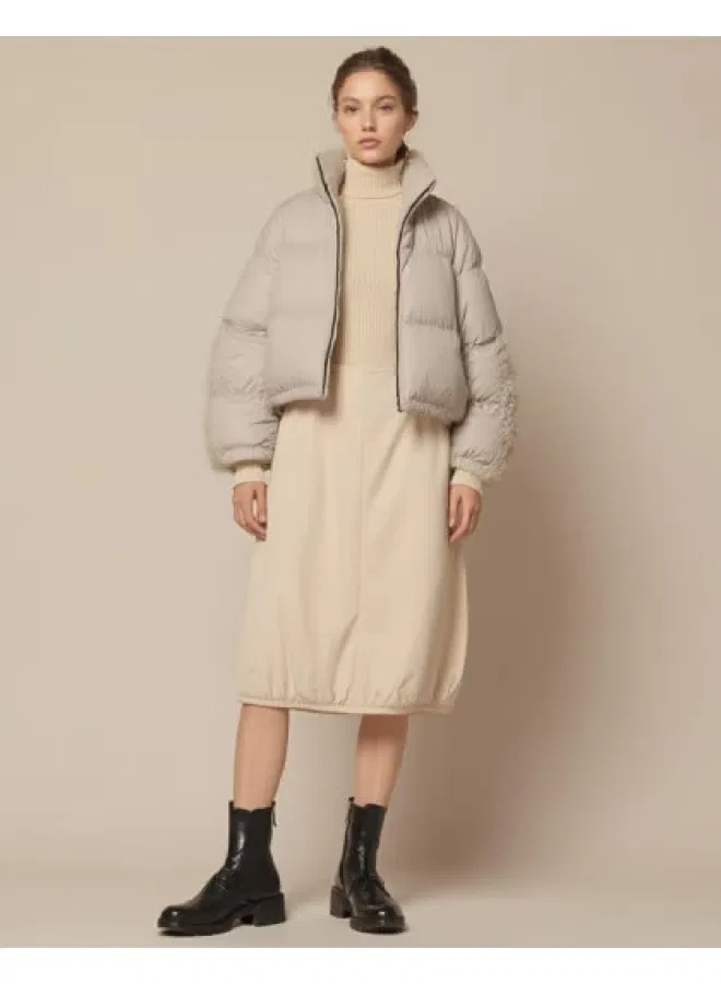 Юбка-трапеция на резинке Zara, хаки