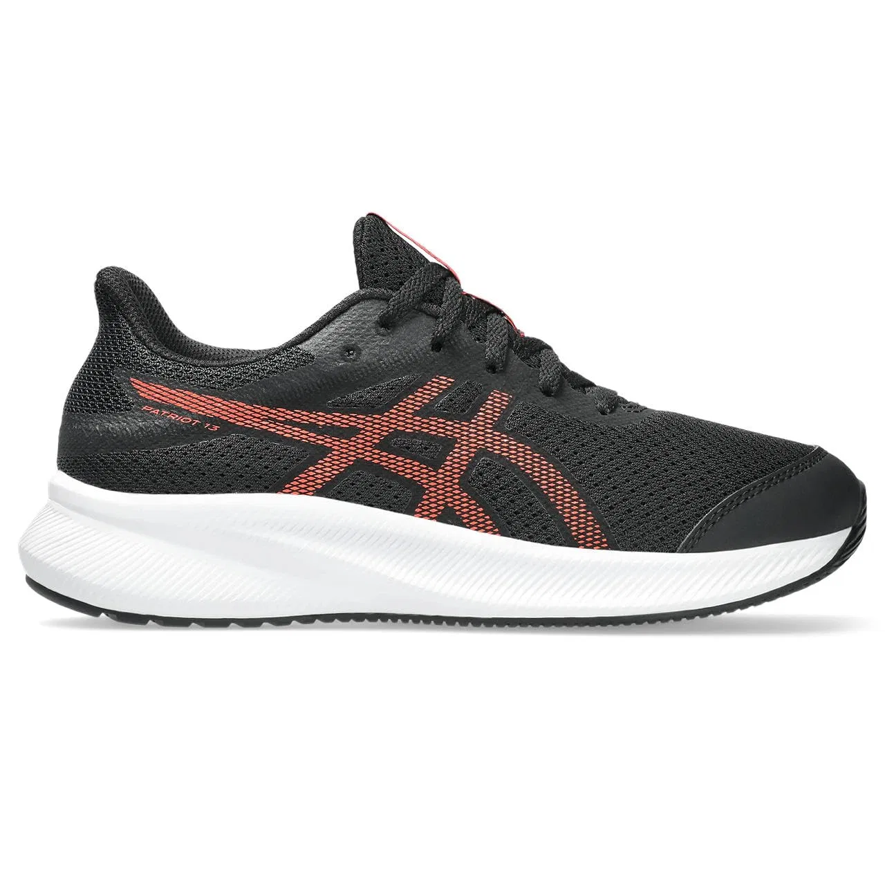Детские кроссовки для мальчиков с амортизацией Patriot 13 Gs ASICS, Black Flash Red — фото 3