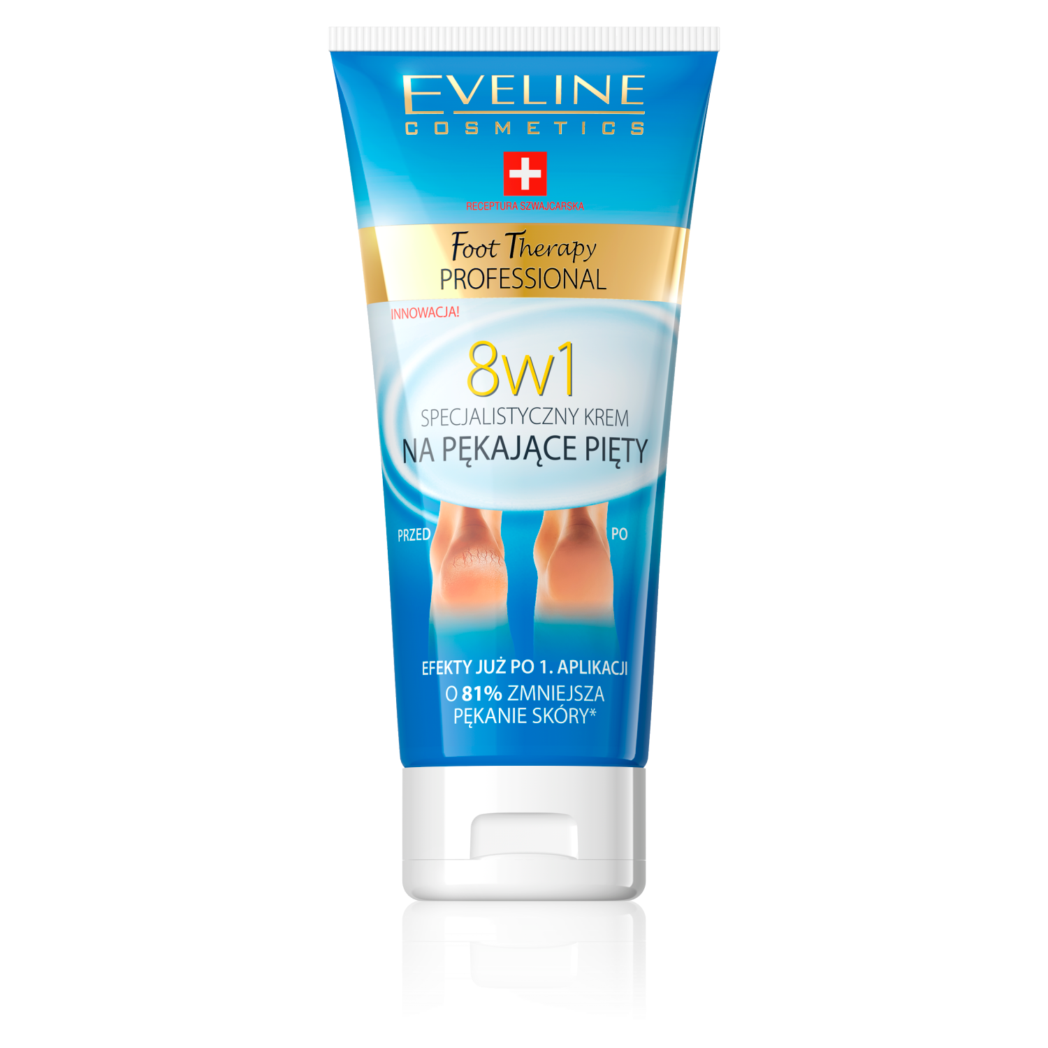 Eveline Cosmetics Foot Therapy Professional специализированный крем от трещин на пятках 8в1, 100 мл - фото