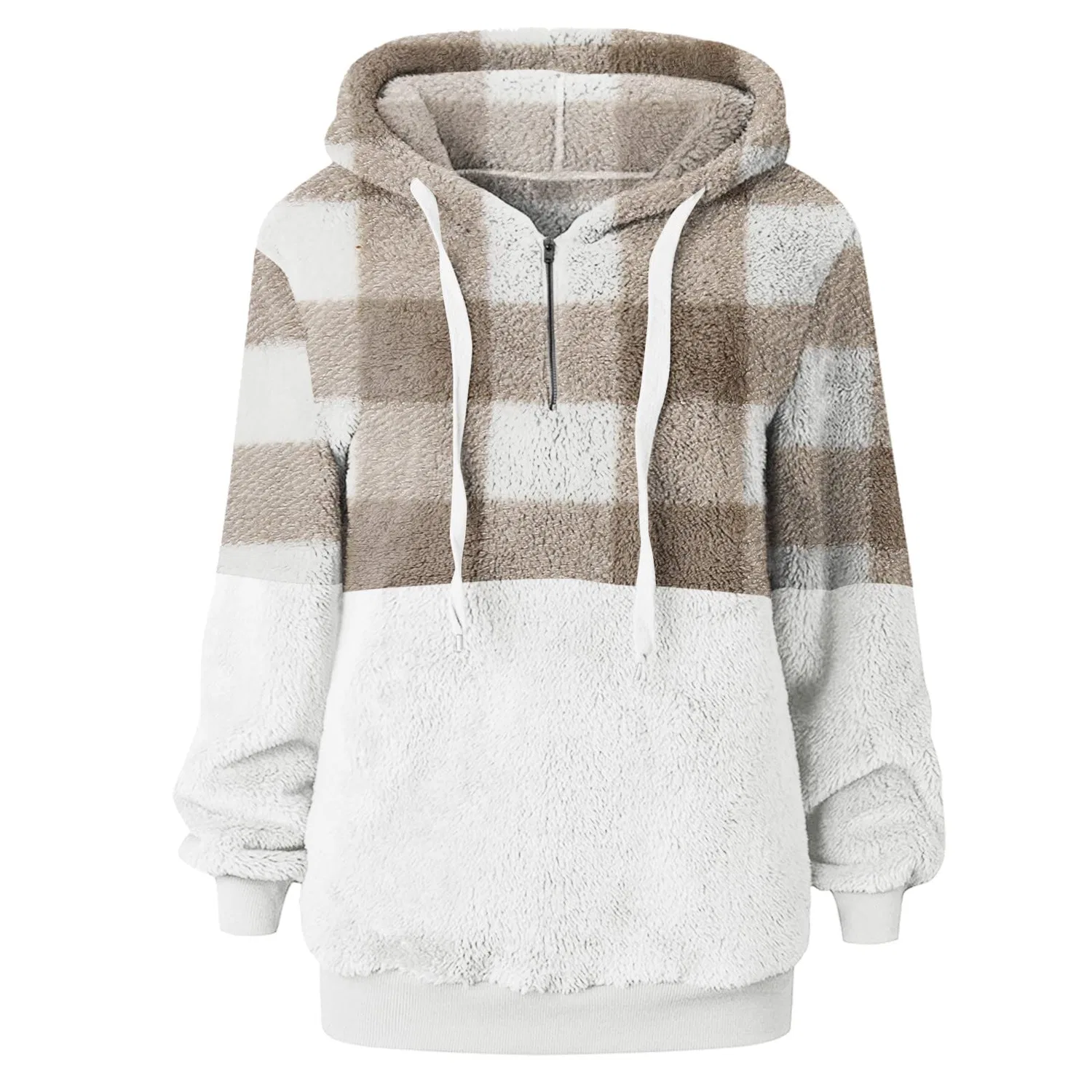 Женская куртка с капюшоном, с принтом, Oversize Hooded Winter Jackets, bianco — фото 3