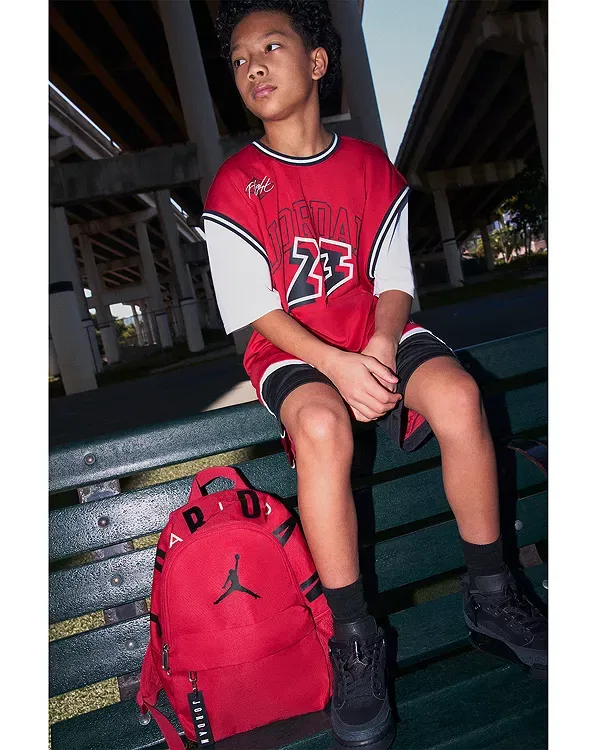 Детские шорты для мальчиков с технологией Dri-FIT Jordan, Black/Gym Red — фото 3