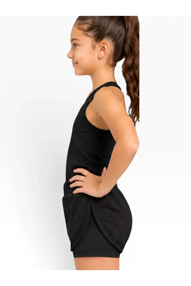 Детские шорты для девочек сетчатые She Can Wear, Black — фото 3