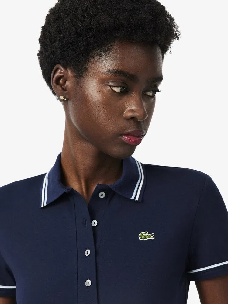 Поло LACOSTE Navy, с логотипом, Slim Fit — фото 2