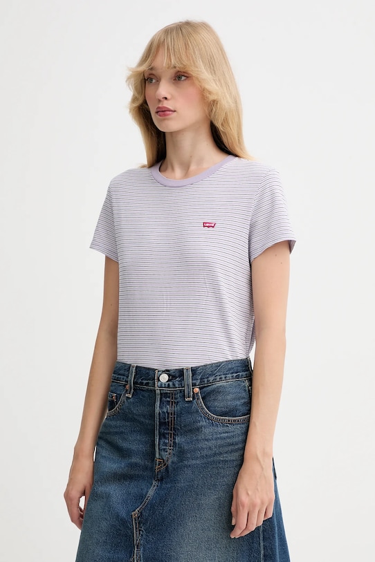 

Хлопковая футболка Levi'S, фиолетовый