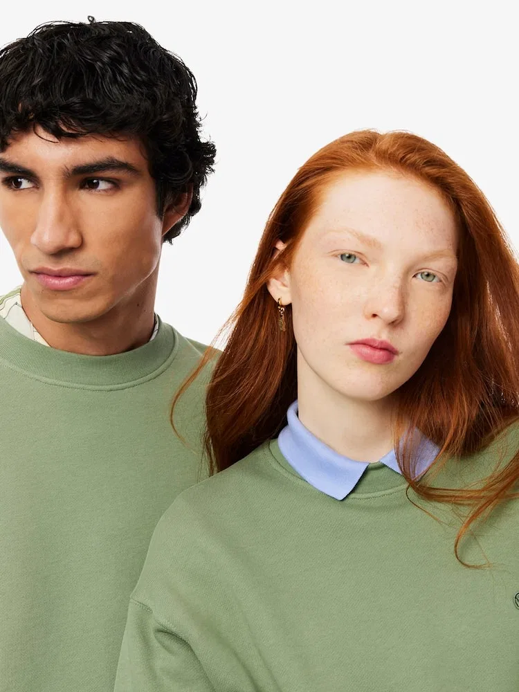 Свитер Lacoste свободного кроя с круглым вырезом, мужской, хлопок, синий — фото 2