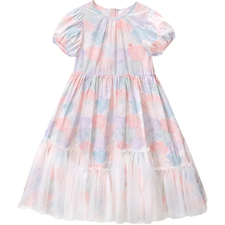 Платье детское с круглым вырезом миди, Disney, Camellia Pink