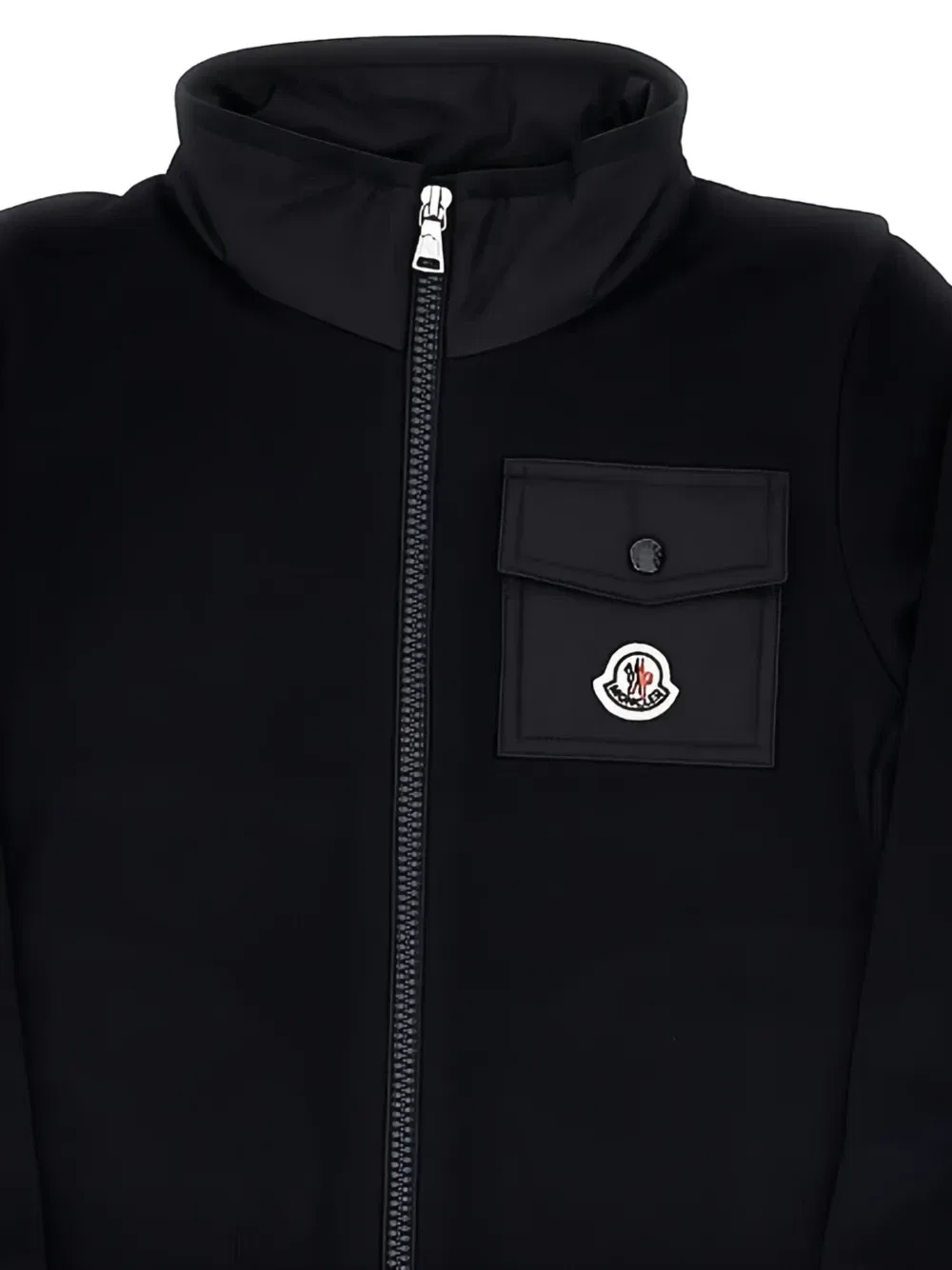 Толстовка на молнии с логотипом-нашивкой Moncler Enfant, синий — фото 2