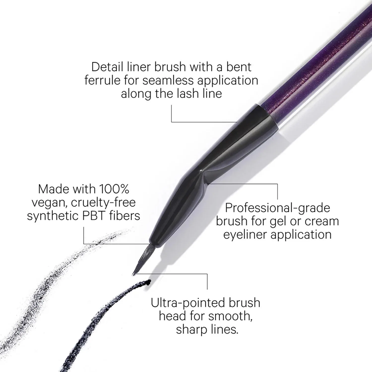 Кисть для подводки угловая Kevyn Aucoin, 1 шт — фото 3
