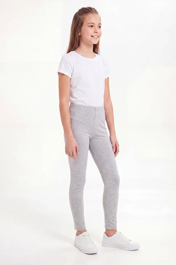 Детские леггинсы для девочек хлопковые Basics Arma Yıldız, Gray — фото 2