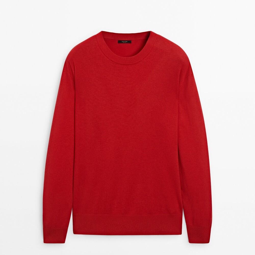 

Свитер Massimo Dutti Crew Neck Wool, красный