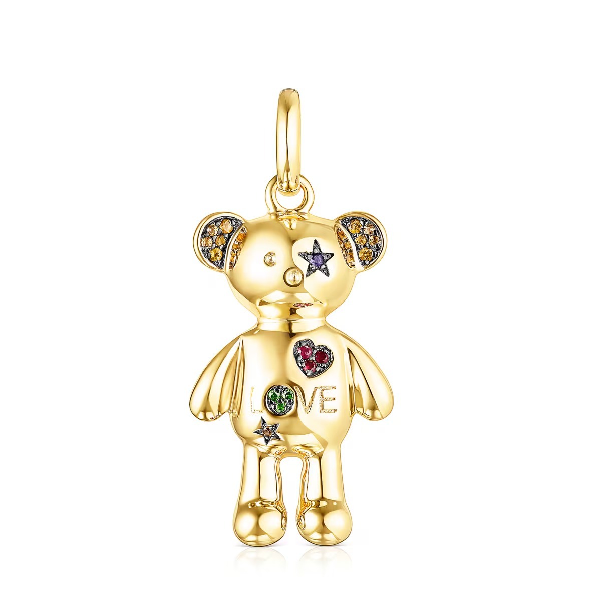 

Подвеска Tous Teddy Bear Stars, позолоченное серебро/драгоценные камни