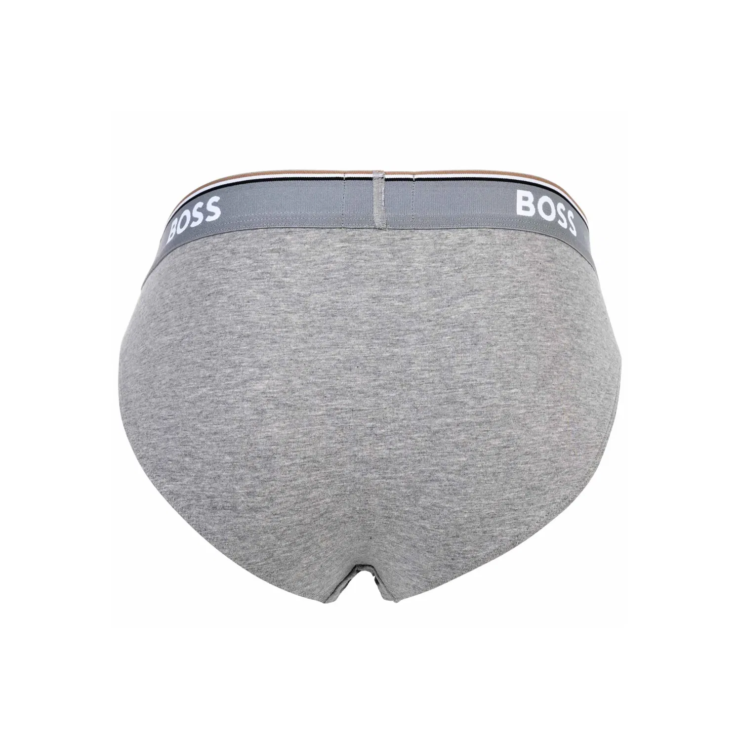 Мужские трусы-слипы с эластичным поясом BOSS, White/Grey/Black — фото 4