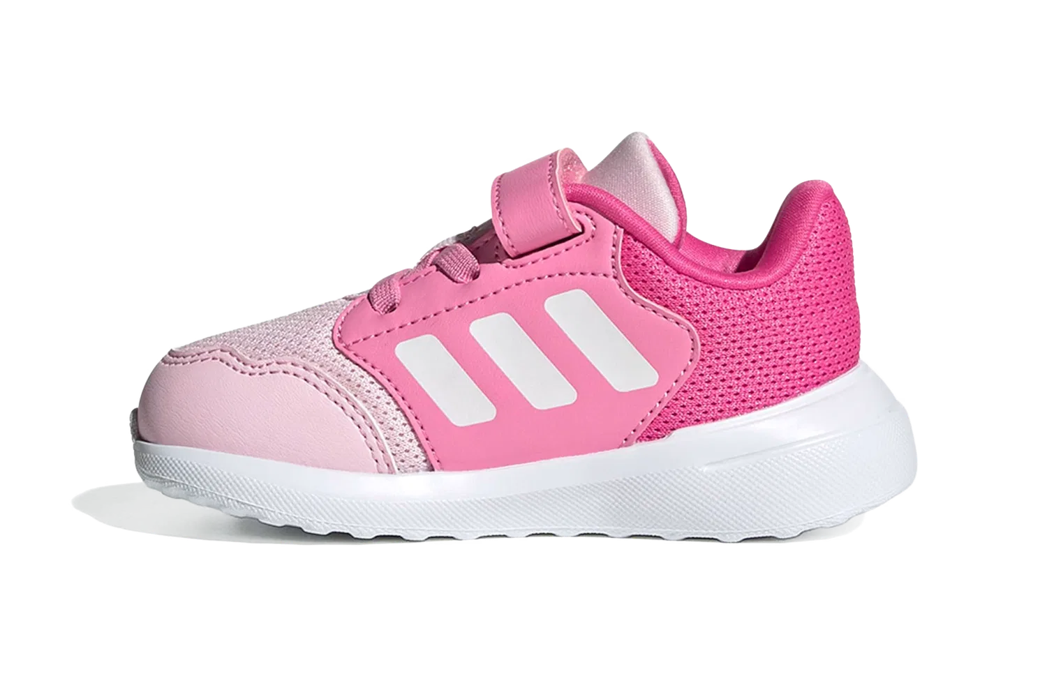 Детские беговые кроссовки на шнуровке и липучке Adidas, розовый — фото 3