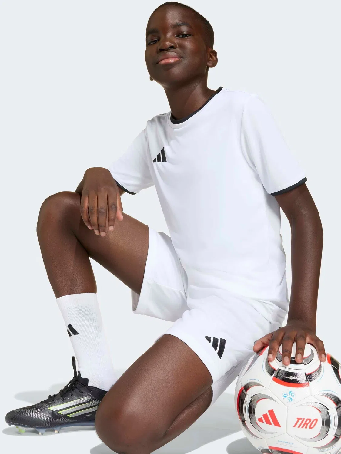 Шорты тренировочные Entrada 26 adidas, белые — фото 4