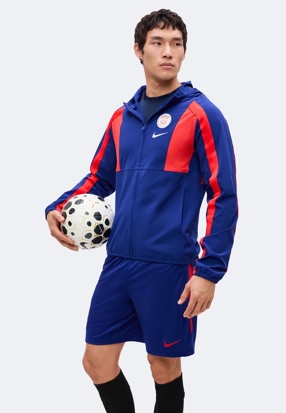 Короткие шорты ПСЖ - клубная одежда Nike Performance, Deep Royal Blue/Global Red — фото 4