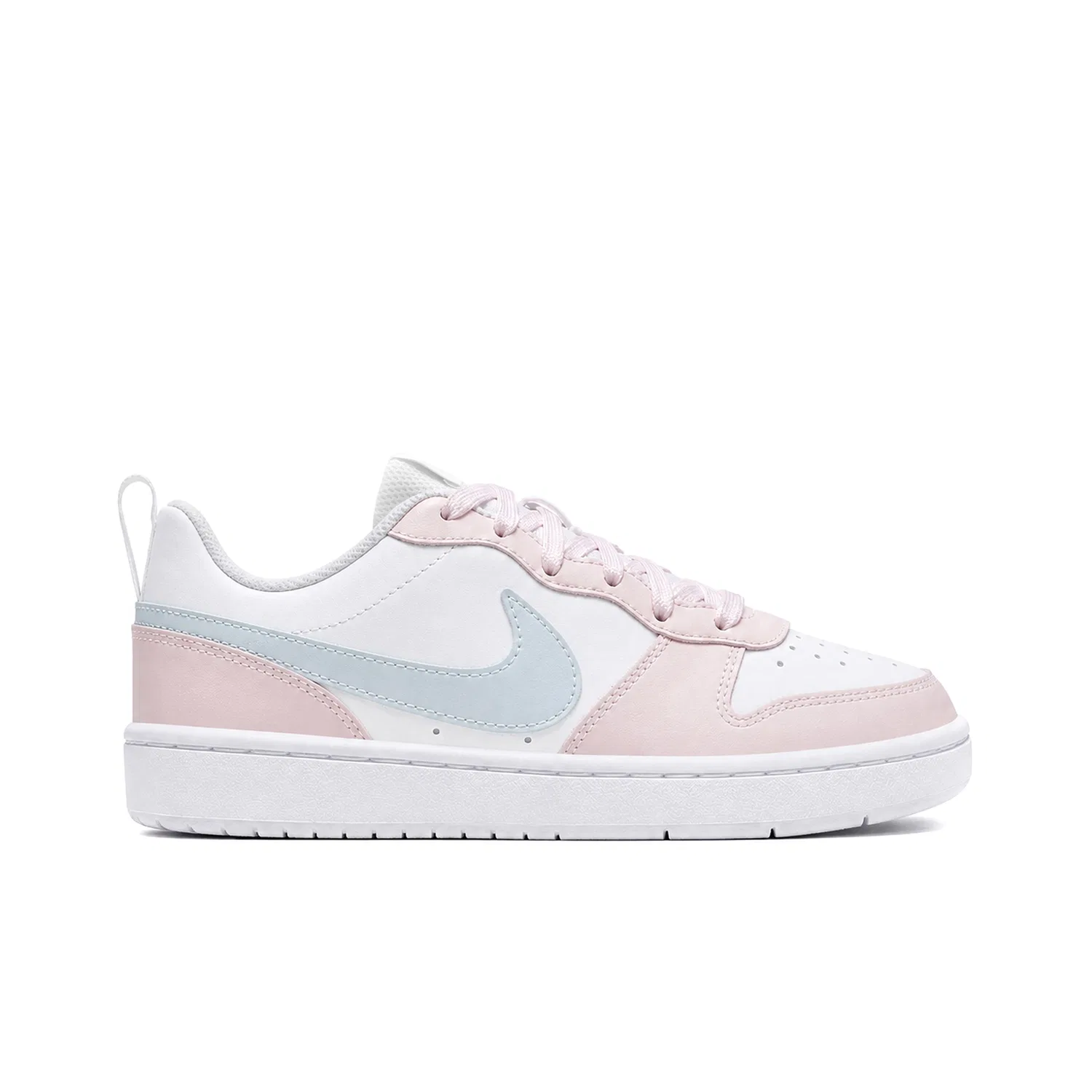 Детские кроссовки для скейтбординга с принтом Nike Court Borough Low 2, Nike, White Pink Blue — фото 4