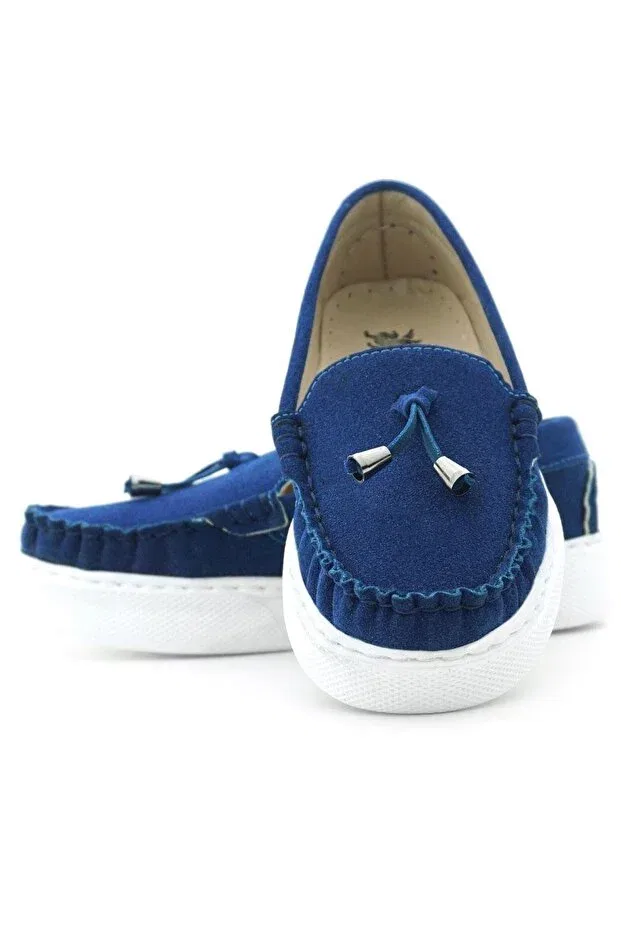 Детские мокасины для девочек из замши Ortopedikal, Saks Blue — фото 3