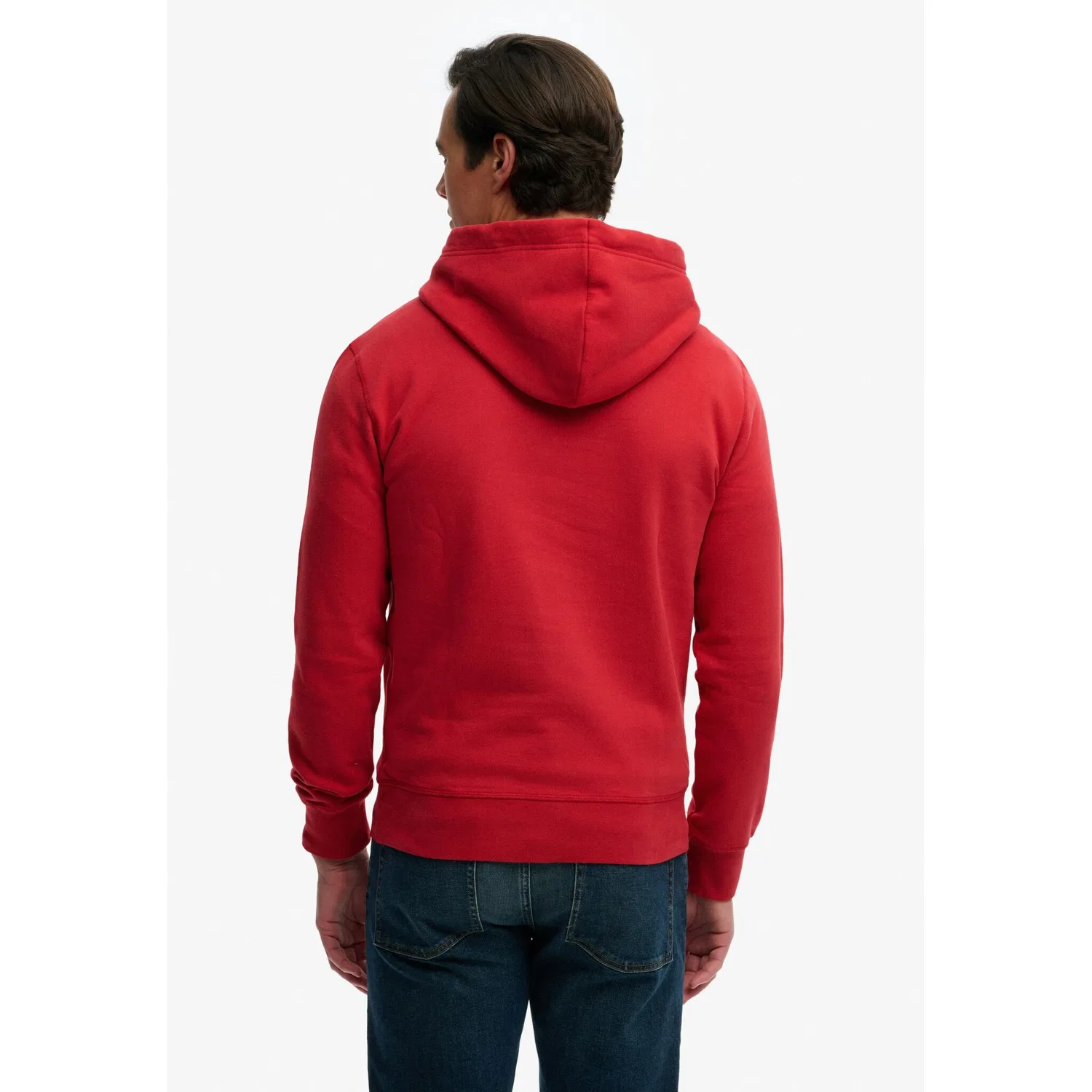 Мужской худи с капюшоном с винтажным логотипом Superdry, Base Red — фото 2