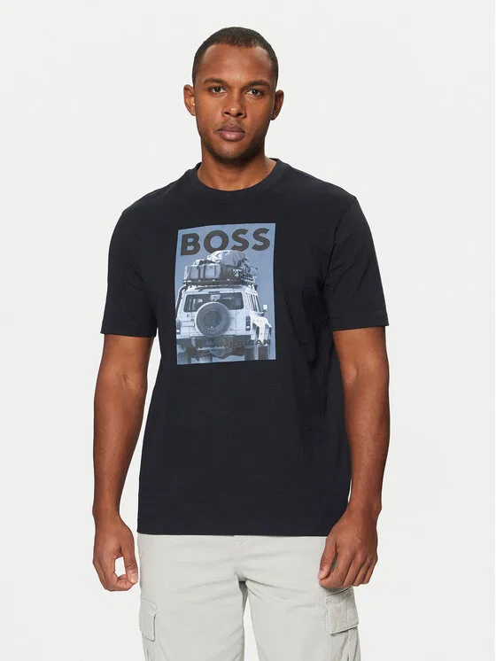 Футболка regular fit Te_Mextour Boss, темно-синий