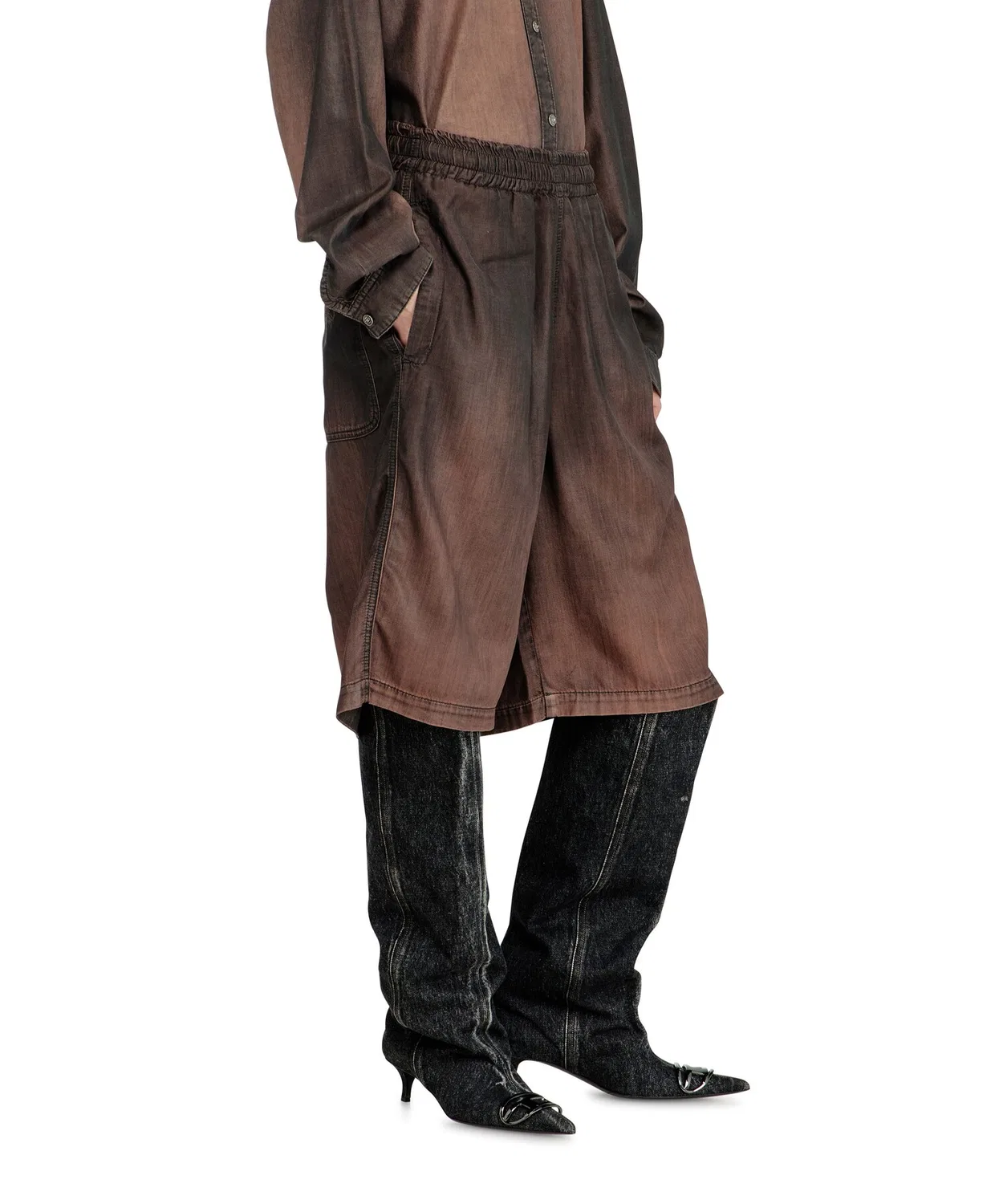Мужские джинсовые шорты D-RODER-SHORT-S DIESEL, Brown — фото 2