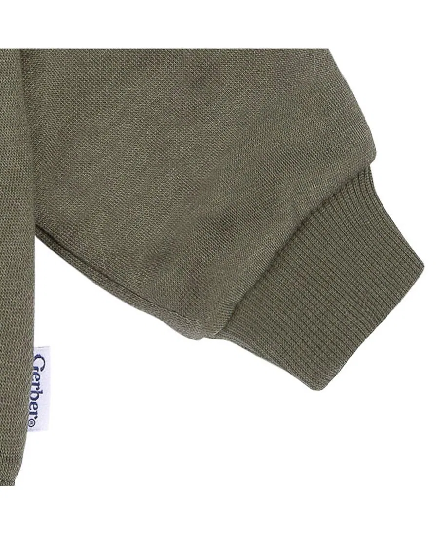 Детский свитшот с круглым вырезом, с длинным рукавом Gerber, Green — фото 3