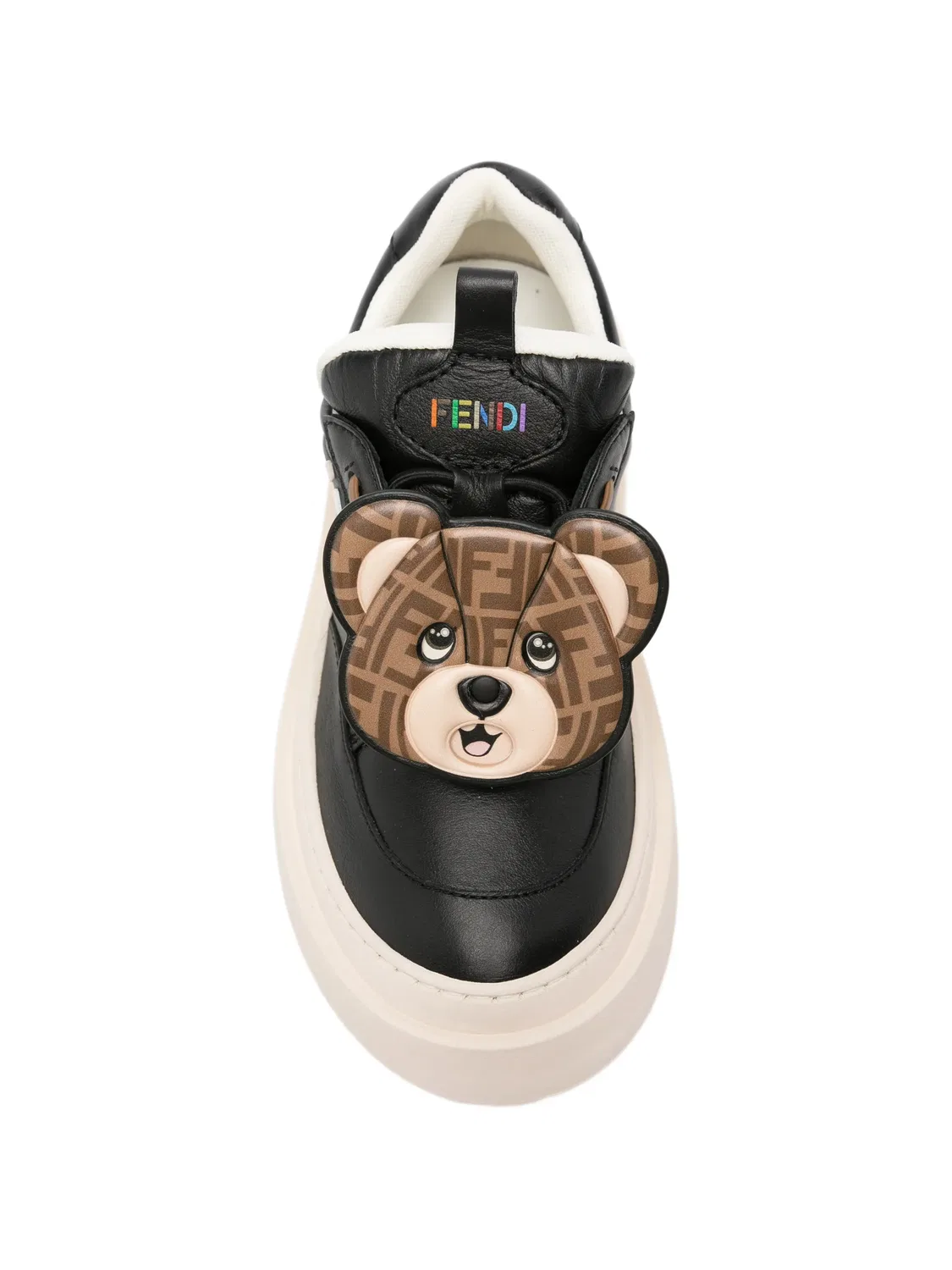 Кроссовки Fendi Bear с нашивкой Fendi Kids, черный — фото 3