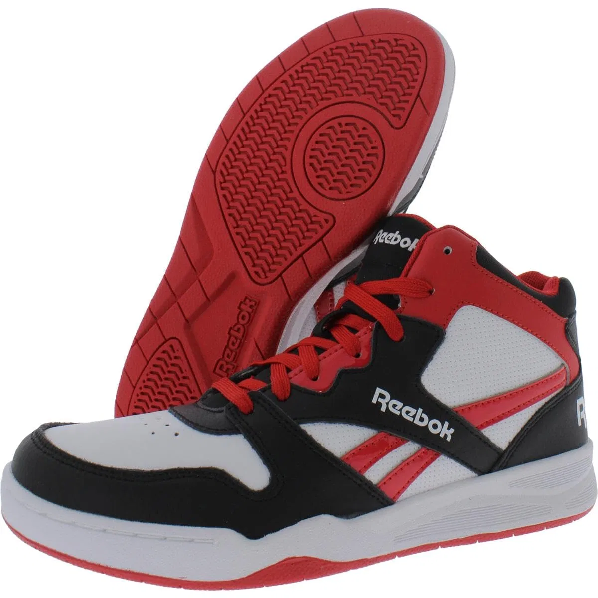 Детские кроссовки для мальчиков Bb4500 Court Sneaker Reebok, Bianco Nero Rosso Vector — фото 2