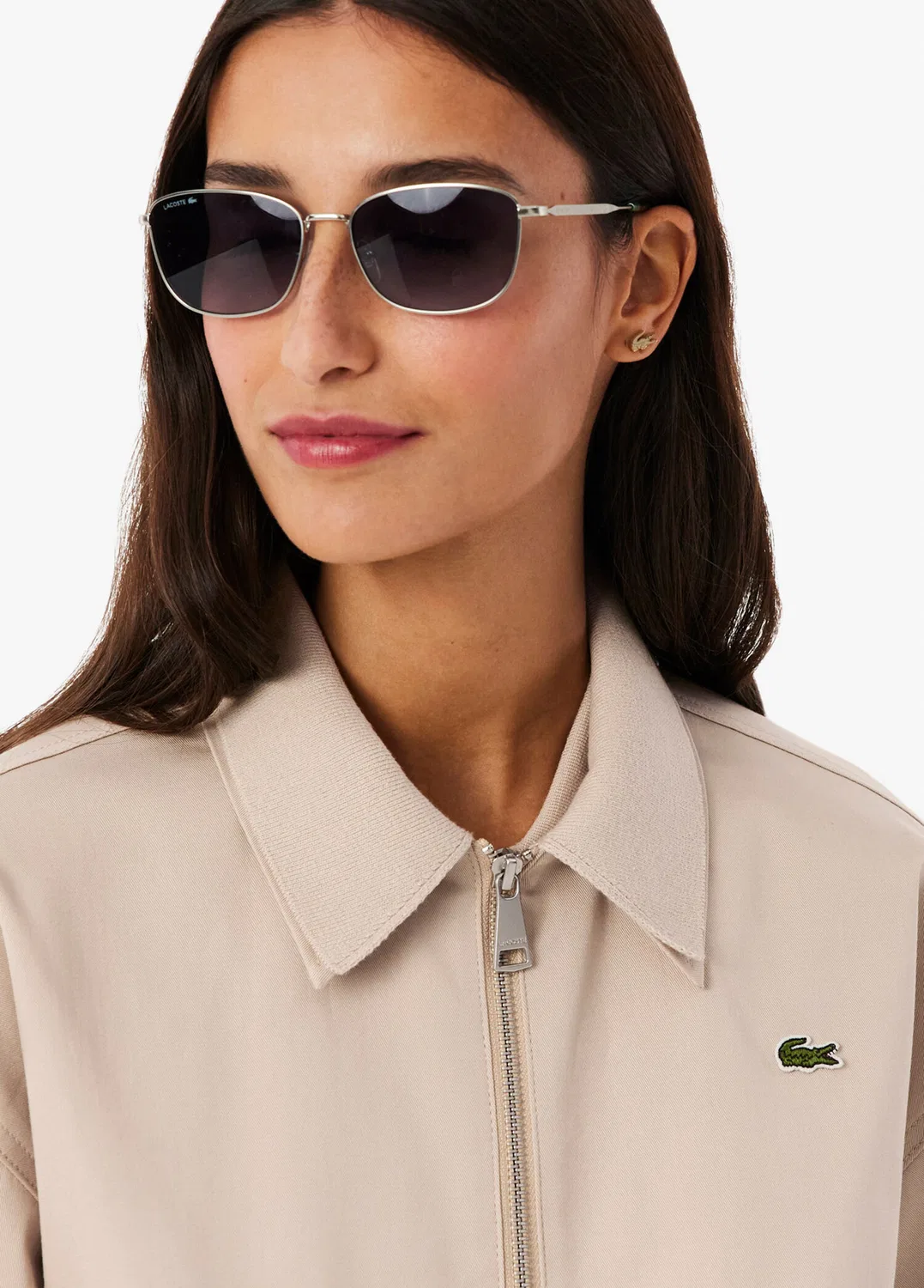 Плащ женский Lacoste, бежевый — фото 4