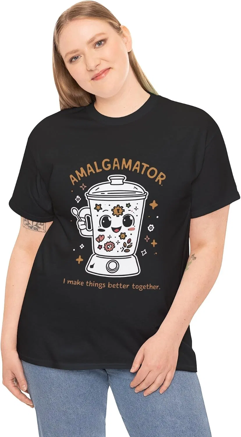 Женская футболка с принтом Amalgamator, чёрный — фото 2