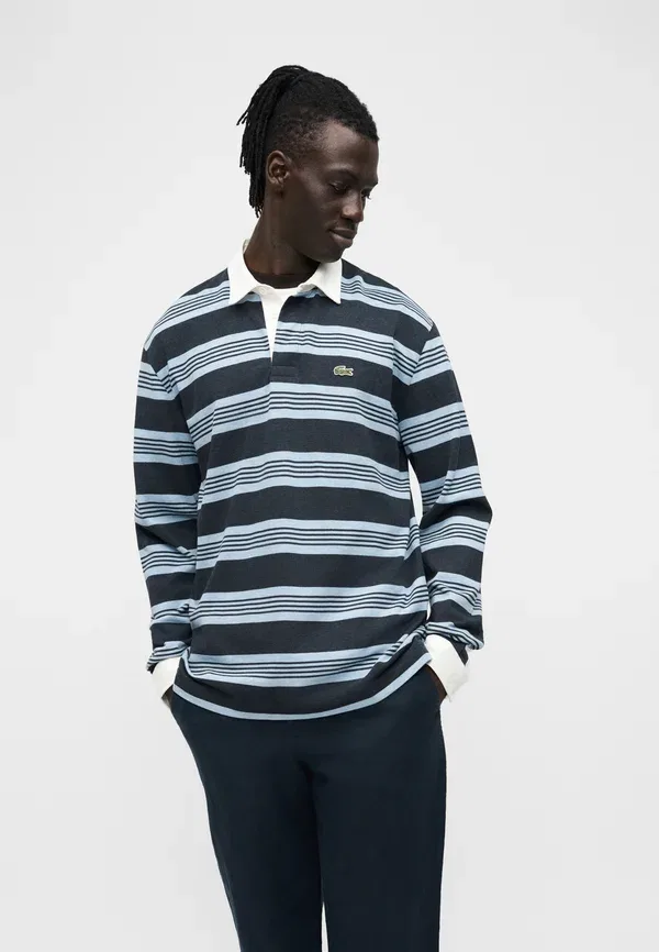 Топ с длинными рукавами Lacoste, черный — фото 4