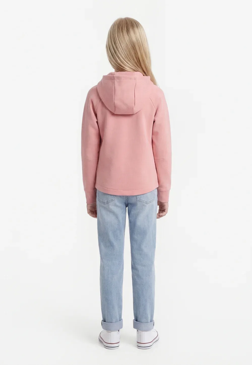 G nsw tch flc hd fz ls - pd - толстовка на молнии Nike Sportswear, Pink Rise/Black/ — фото 2