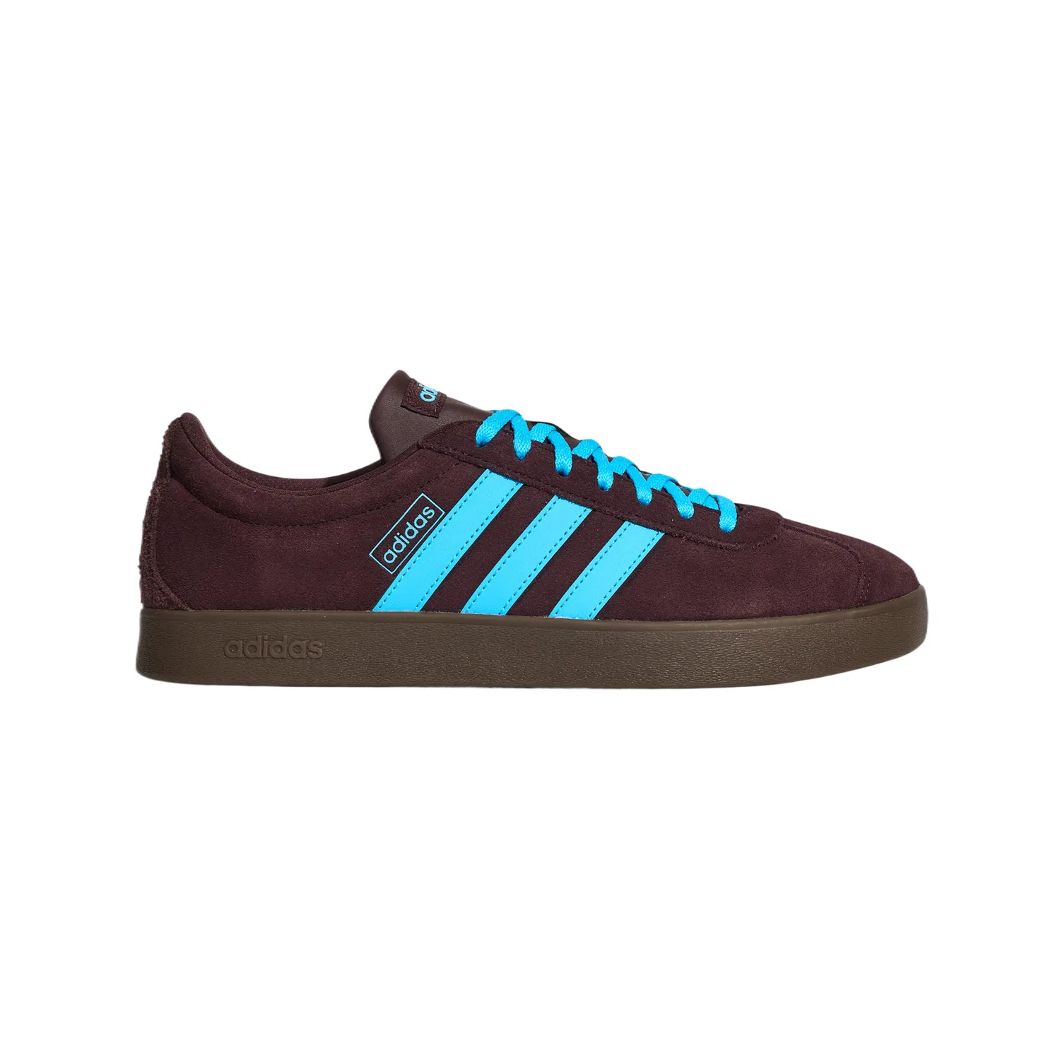 Детские кеды с замшевым верхом Adidas Vl Court Classic, Цвет Dark Brown Blue — фото 3