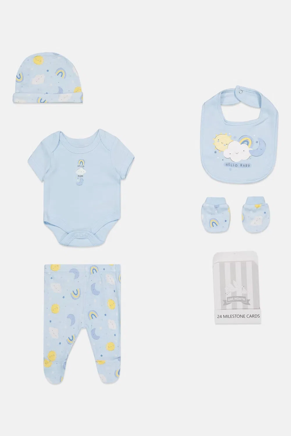 Боди-комбинезон с принтом, комплект из 6 предметов, Rock-A-Bye Baby Boutique, разноцветный — фото 4