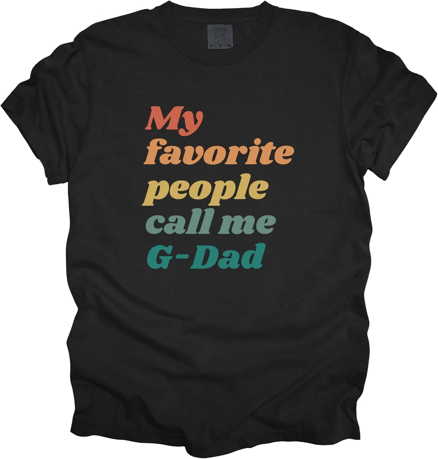 Футболка с принтом G Dad Comfort Colors 1717, Black