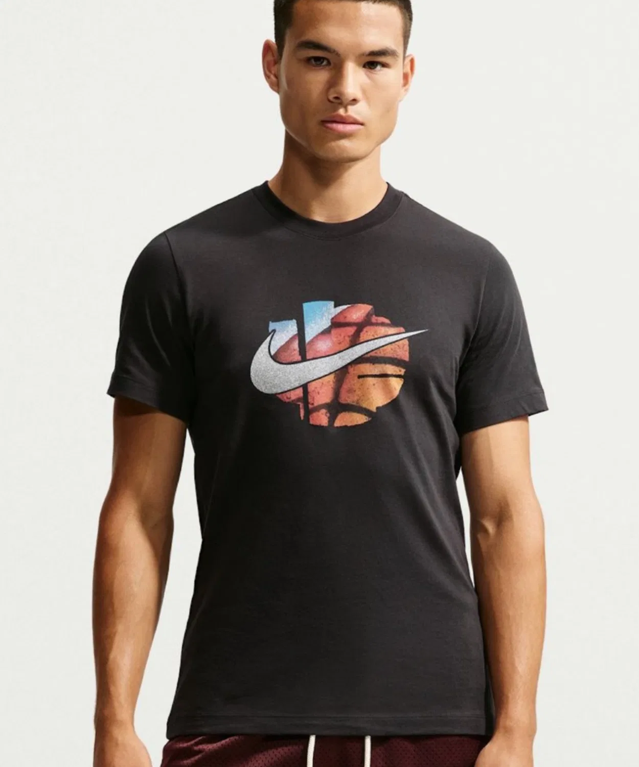 Мужская футболка с коротким рукавом и принтом NIKE STD ASBURY VRDNA, Black