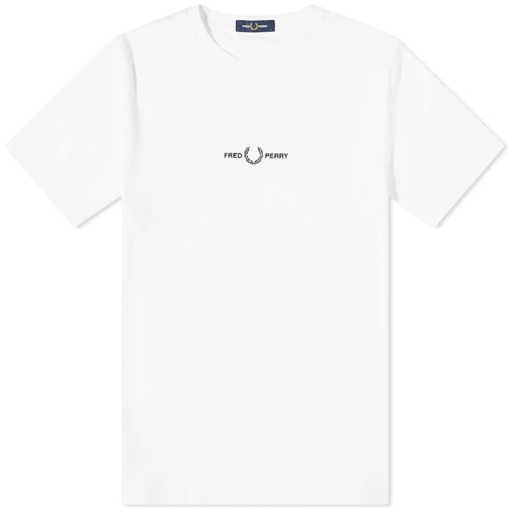 

Футболка Fred Perry Embroidered Tee, Белый, Футболка Fred Perry Embroidered Tee