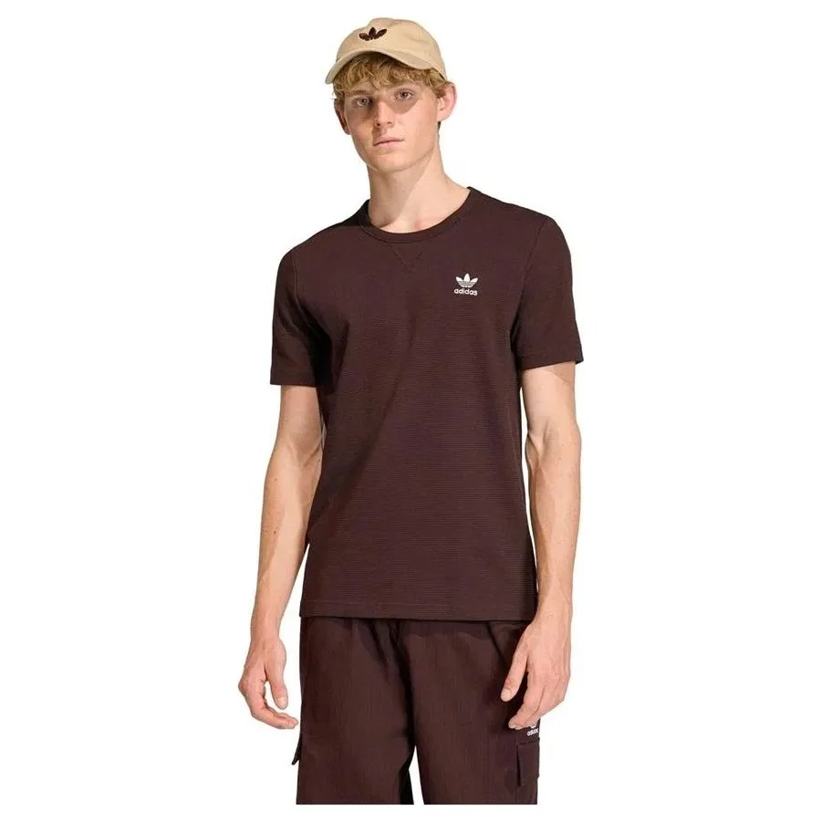 Мужская футболка с коротким рукавом adidas Ess W Tee KE1136, Коричневый — фото 2