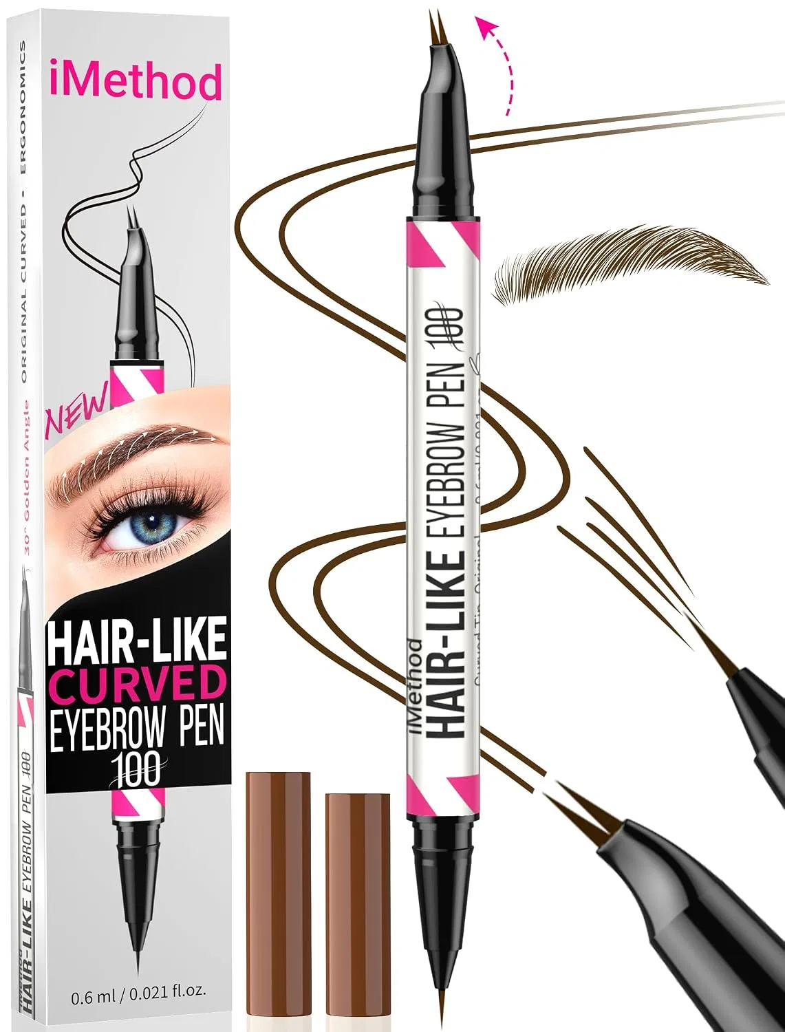 Карандаш для бровей двухсторонний iMethod, YS 02 Dark Brown