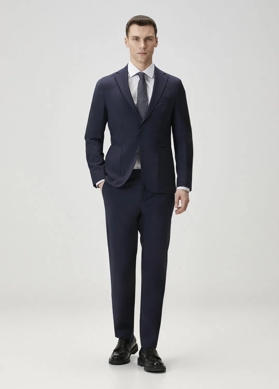 Брюки slim fit Boss, navy