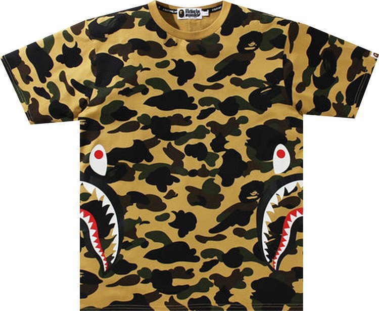 

Футболка BAPE 1st Camo Side Shark Tee 'Yellow', желтый
