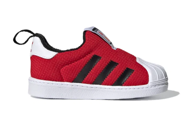 Детские кроссовки с флисовой подкладкой Superstar 360 Red Adidas Originals — фото 3