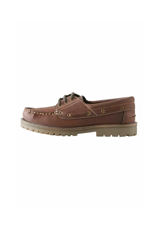 Туфли с кожаным верхом Boat shoes Next, Tan Brown, светло-коричневый