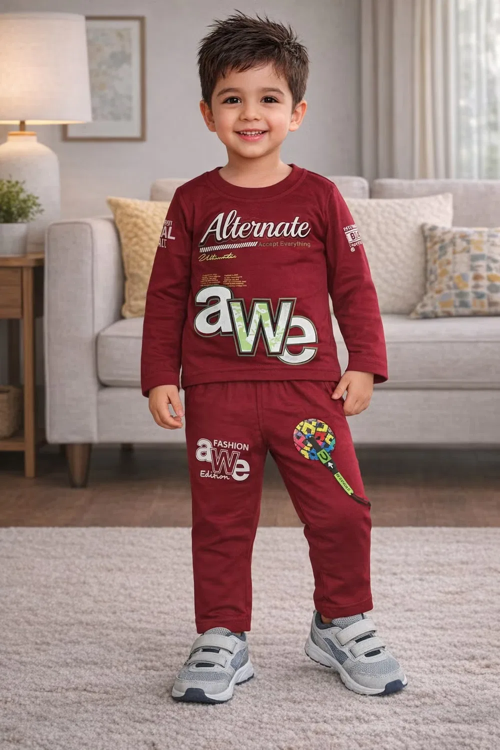 Комплект футболок и штанов 3-Pack Boys T-Shirt & Pants Set Inaabia, красный — фото 2