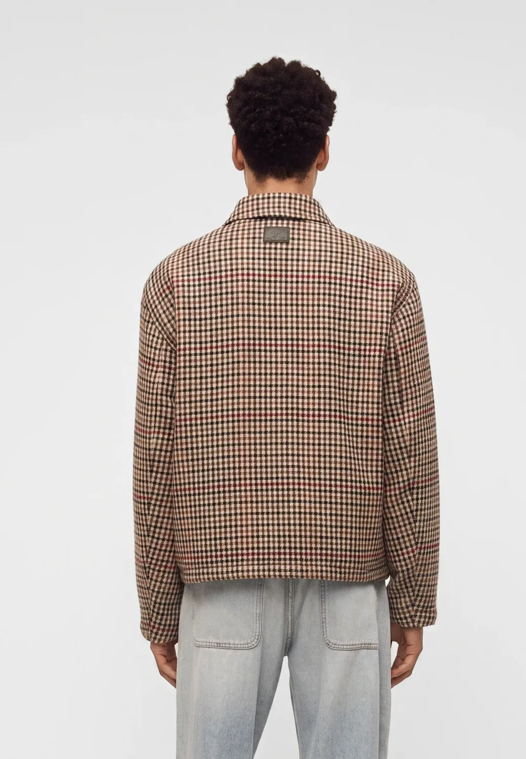 Шерстяная клетчатая куртка «Плющ» - летняя куртка Tommy Hilfiger, Brown Check — фото 3